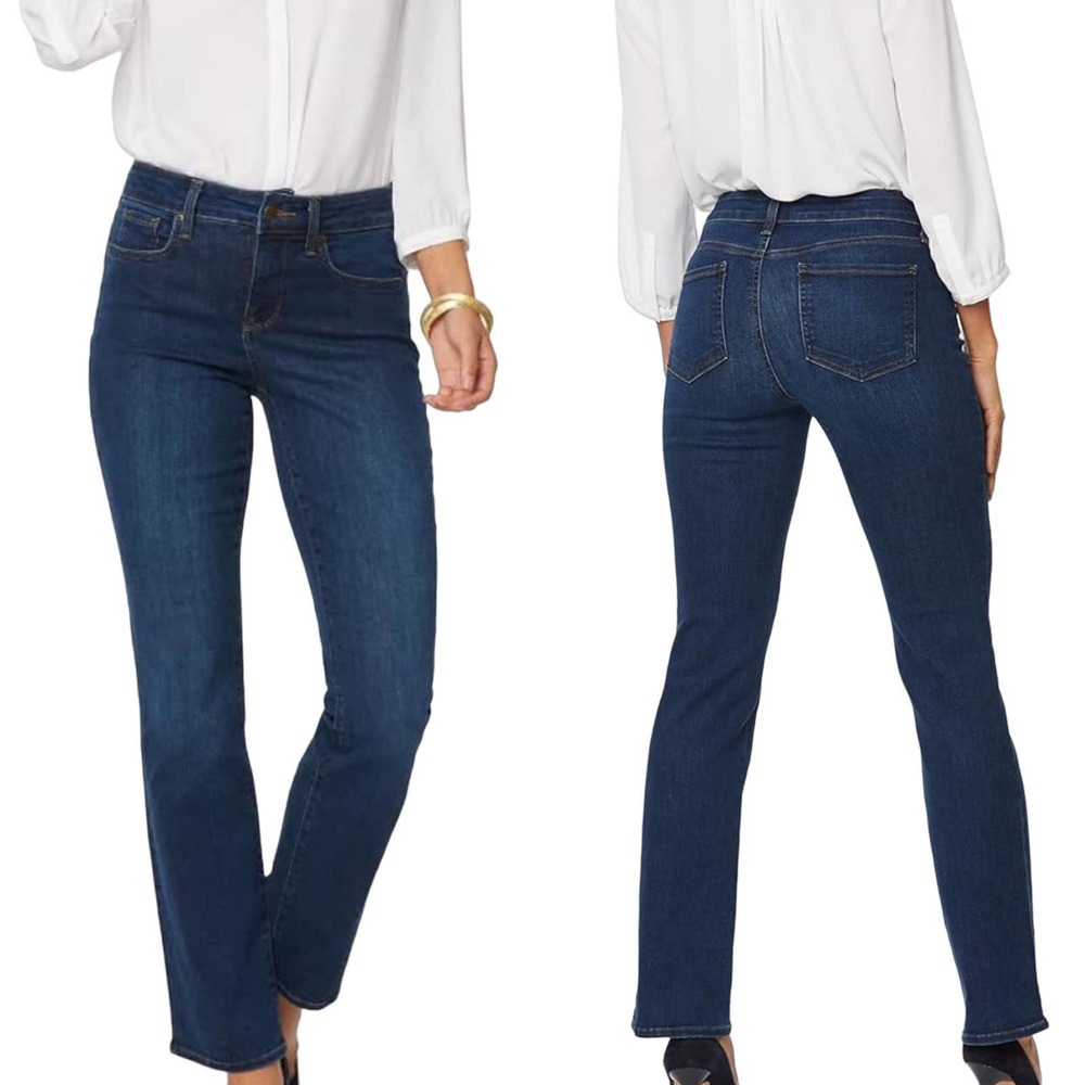 NYDJ Marilyn Straight in Dark Wash Size 10 #1045